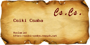 Csiki Csaba névjegykártya